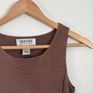 Vintage Alfani Women's silk cocoa Tank Top